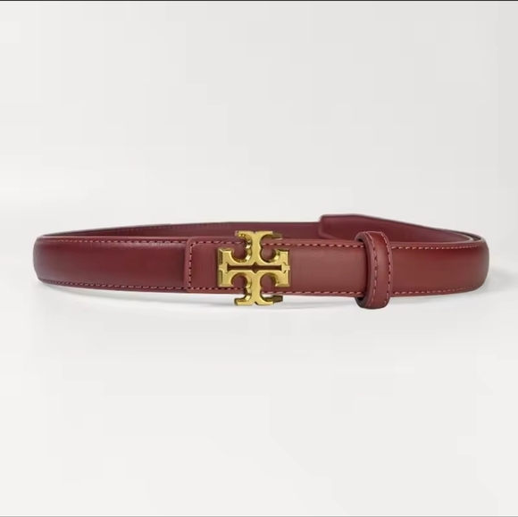 Leather Belt with Gold Emblem - Picture 2 of 2